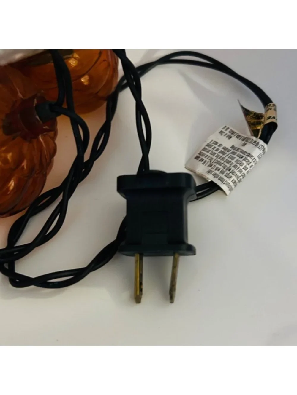 Halloween Pumpkin String Lights 6 Ft Clear Orange Plastic Jack O Lantern Decor